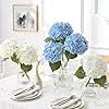 White Blue Pair Hydrangea 4pcs 21"