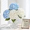 White Blue Pair Hydrangea 4pcs 21"