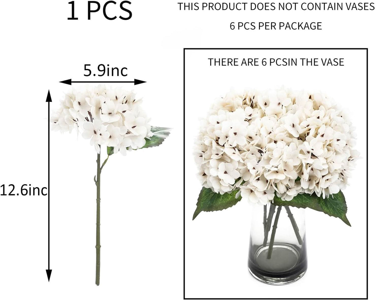 Ivory White Hydrangea 13"