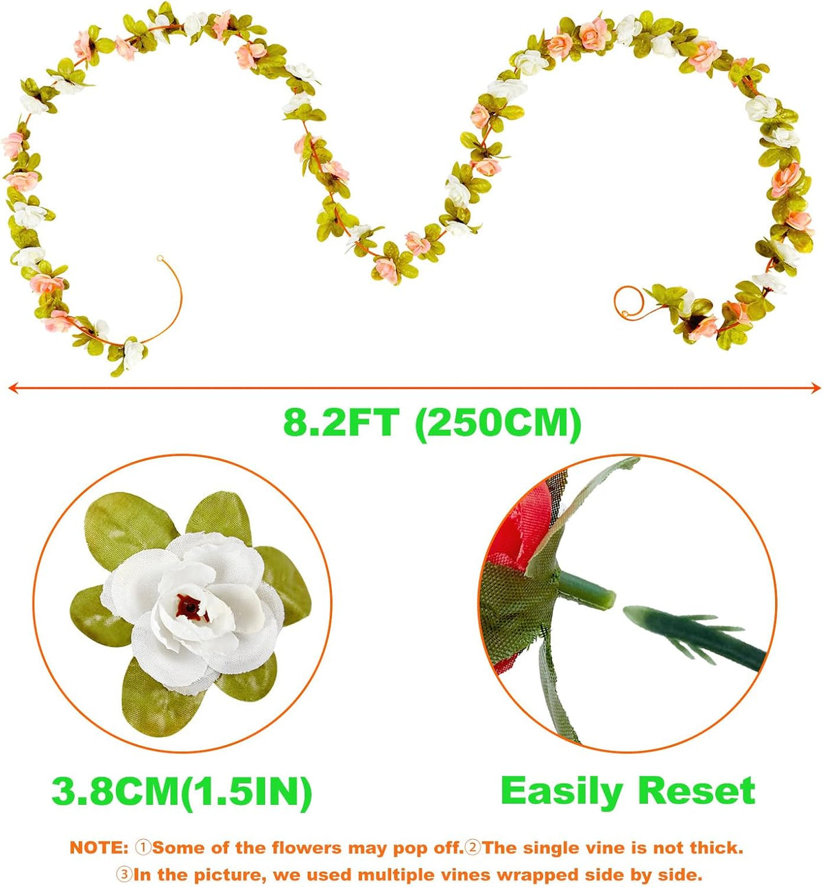 Ruby Meadow 4-piece 26ft Rose Vine