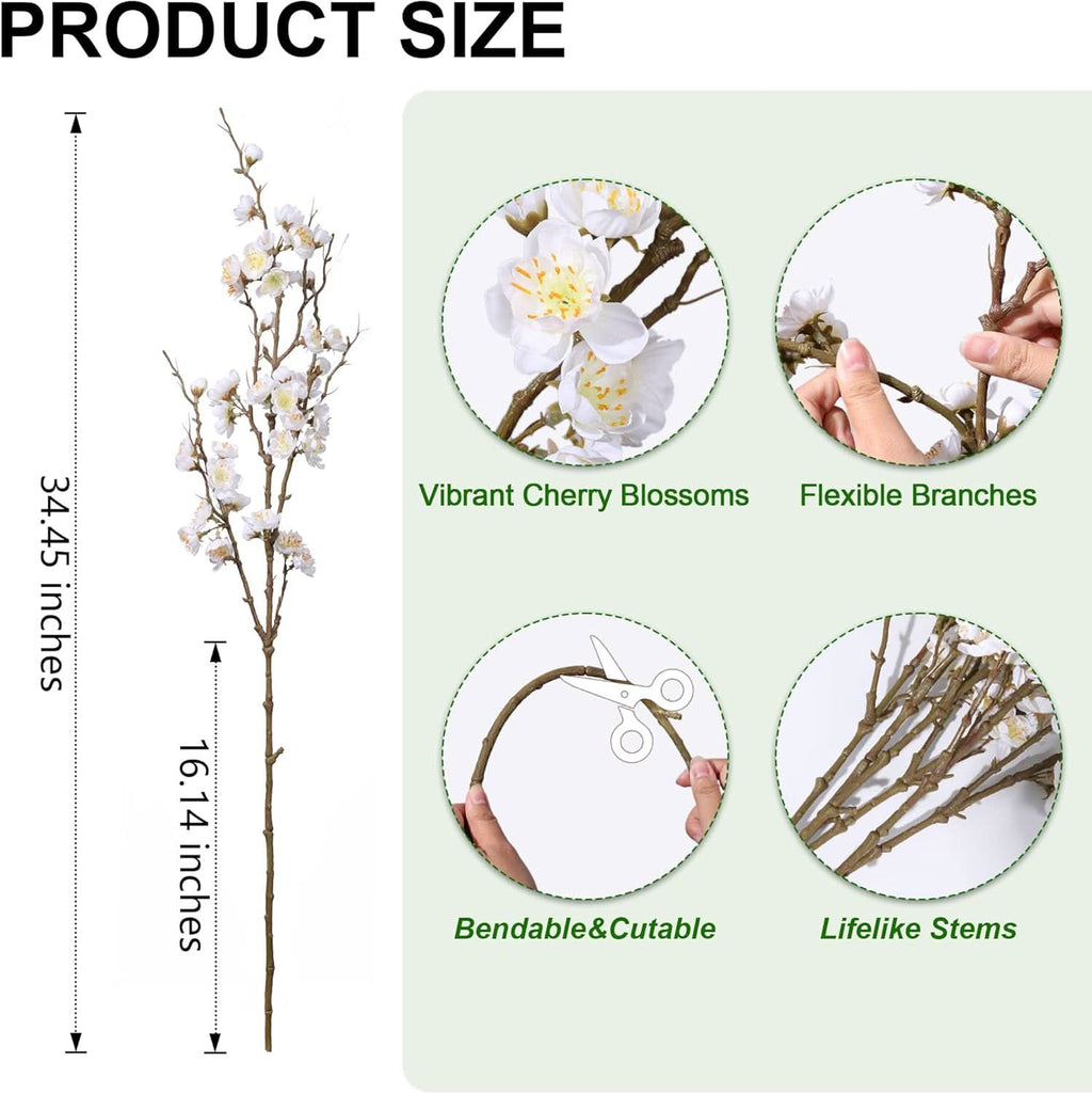 Snow Blossom Branch 6pcs 34.45"