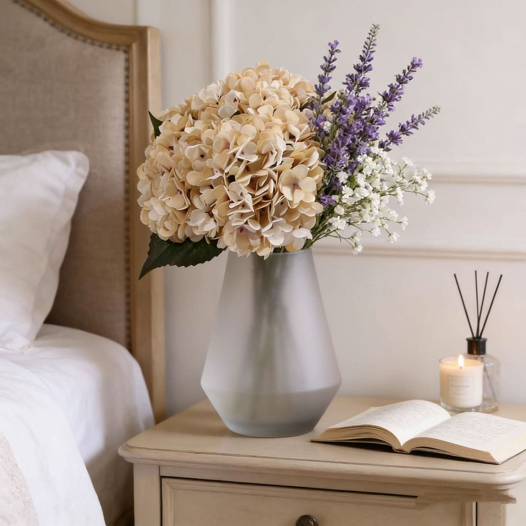 Beige Cream Hydrangea 6pcs