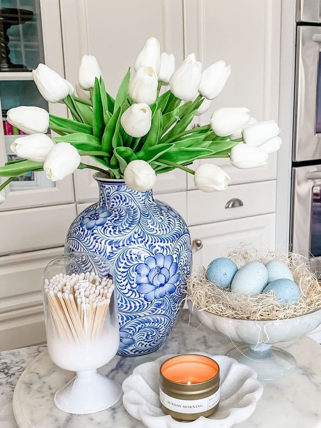 Ivory Garden Tulip 14"