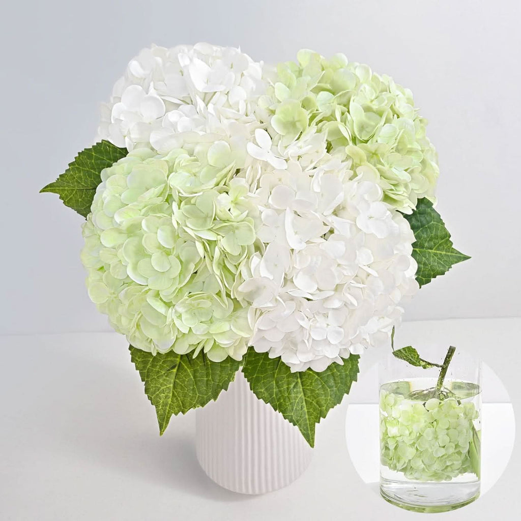 White Light Green Duo Hydrangea 4pcs 21"