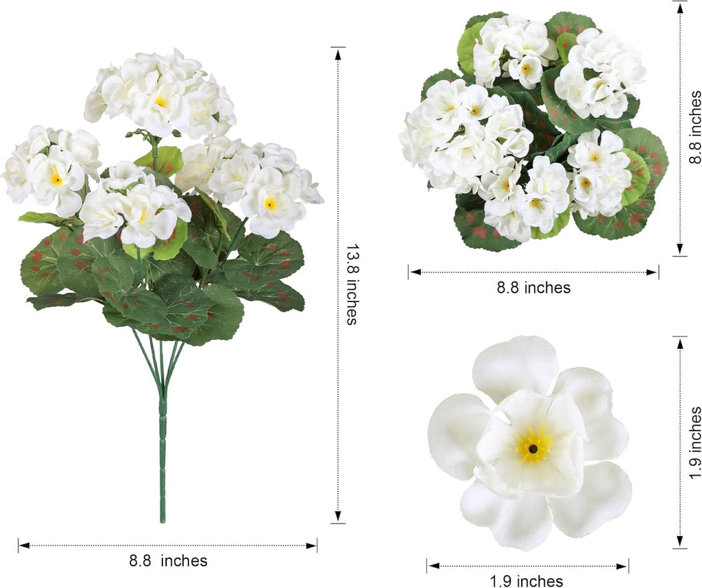 White Artificial Geraniums