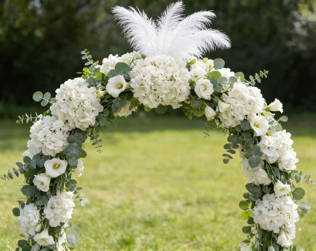 Ivory White Hydrangea 13"