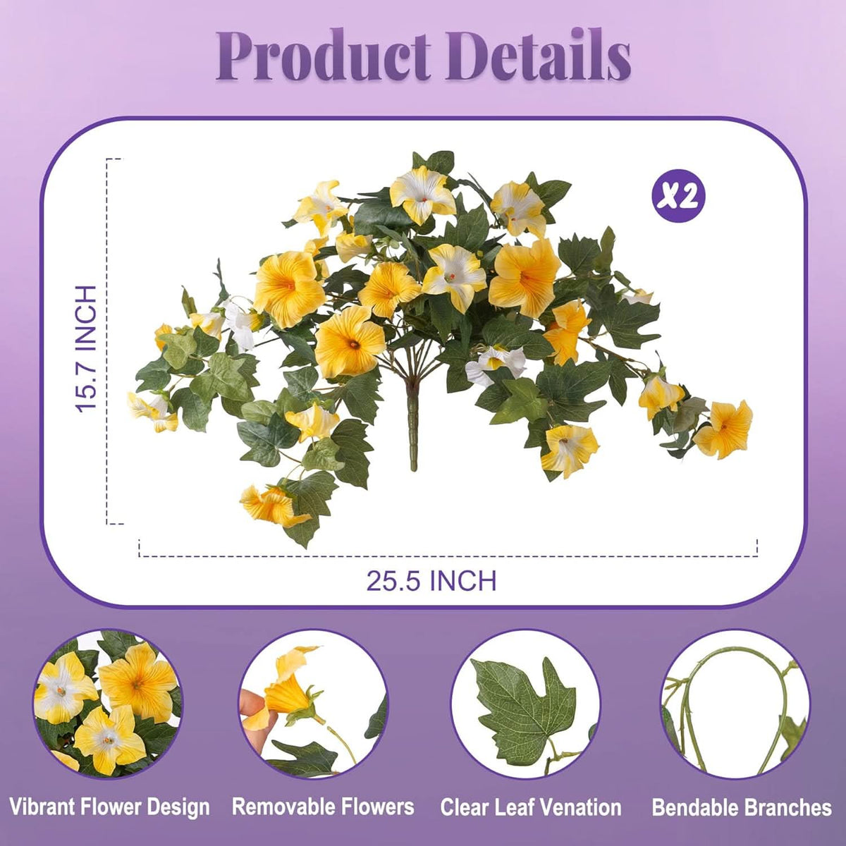 Yellow Artificial Petunias