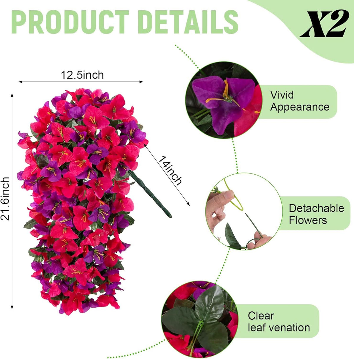 Artificial Bougainvillea Pink Purple