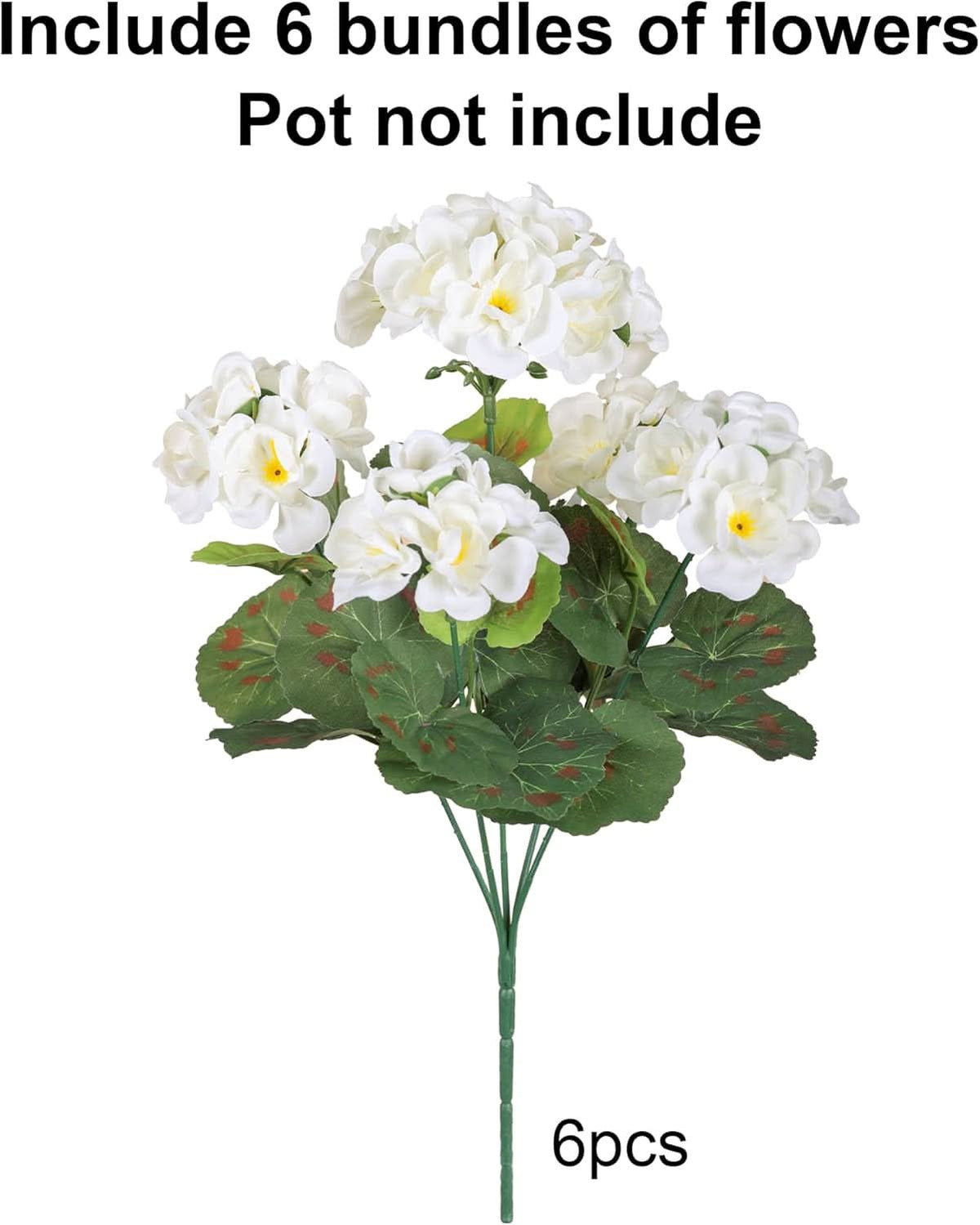 White Artificial Geraniums