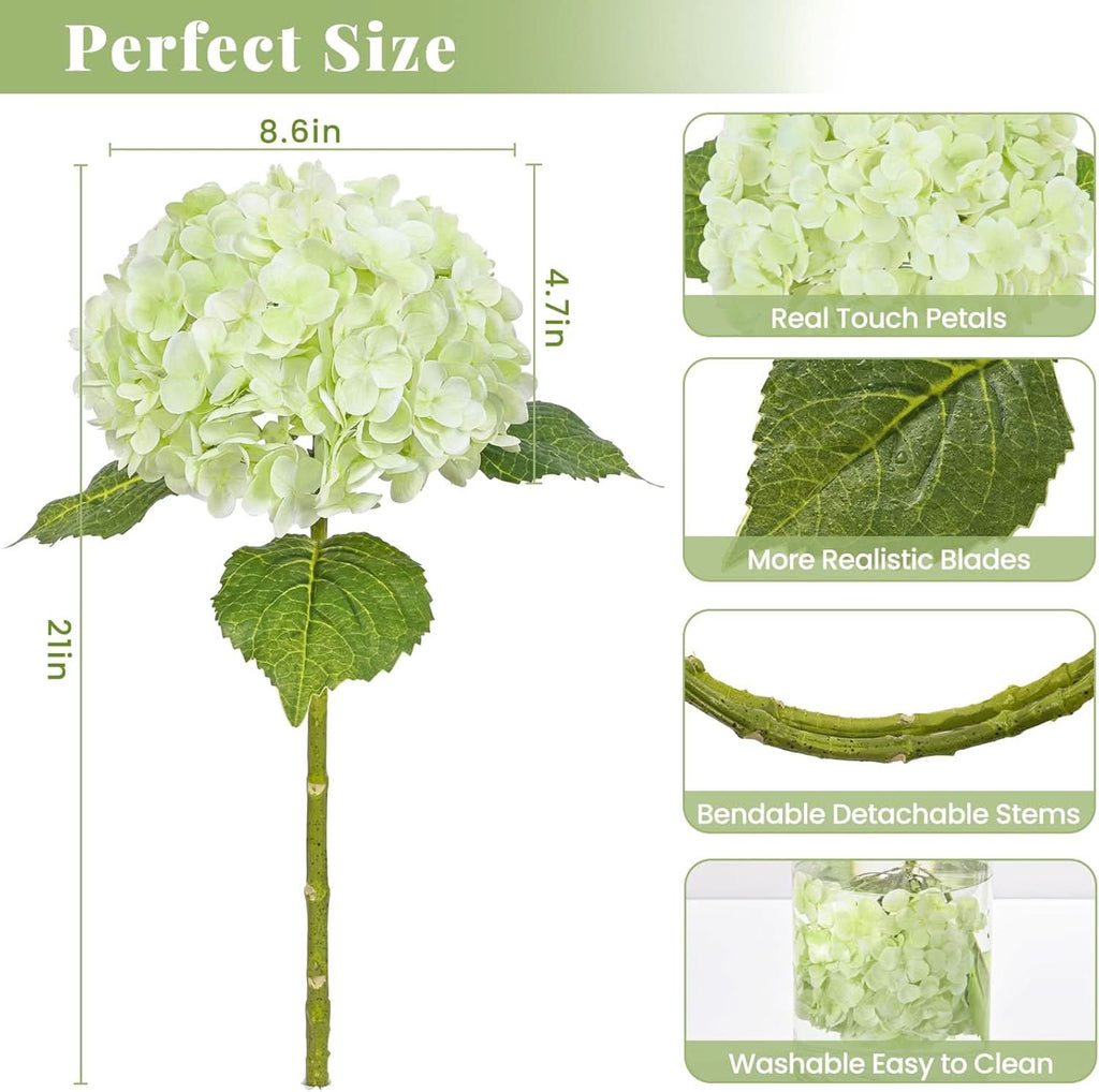 Light Green Hydrangea 3pcs 21"