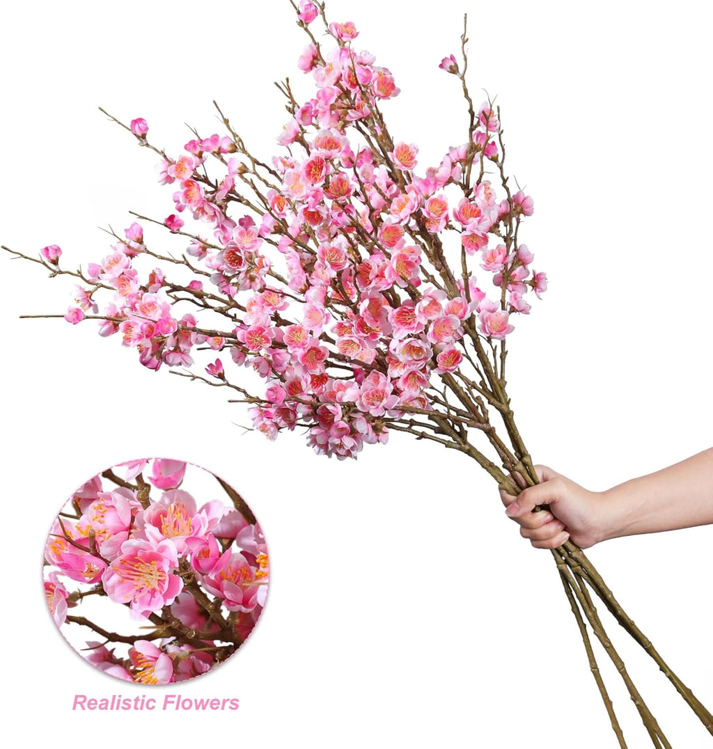 Pink Sakura Blossom Branch 6pcs 34.45"