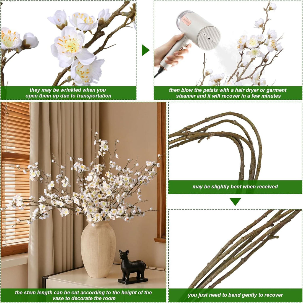 Snow Blossom Branch 6pcs 34.45"