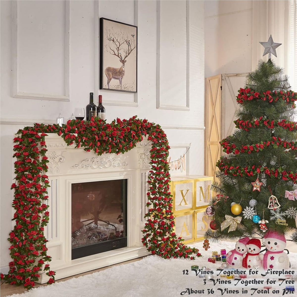 Ruby Meadow 4-piece 26ft Rose Vine