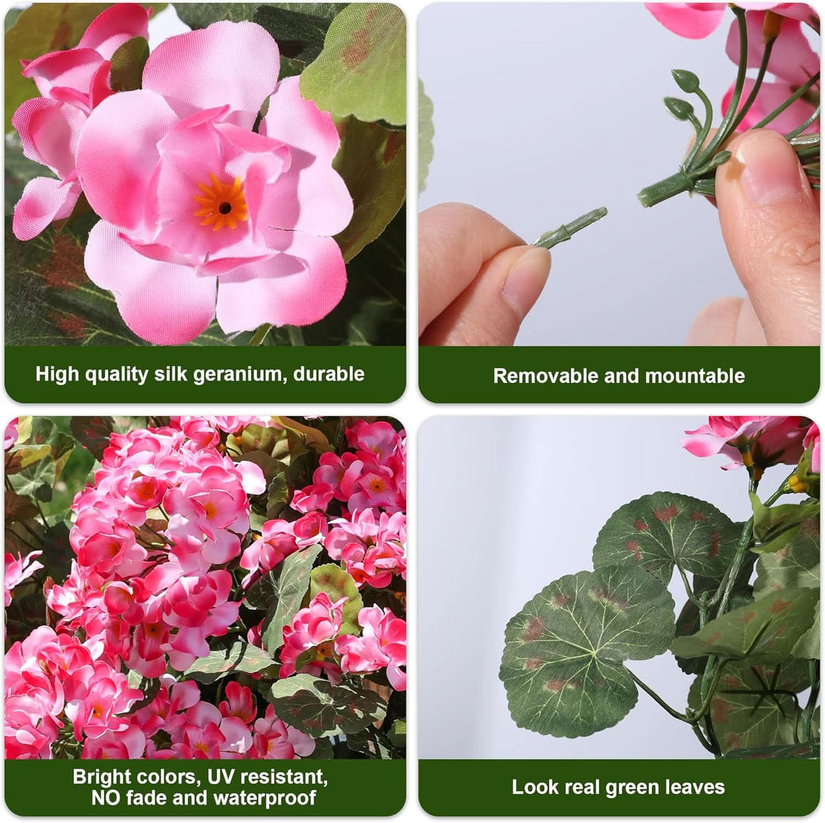 Pink Artificial Geraniums