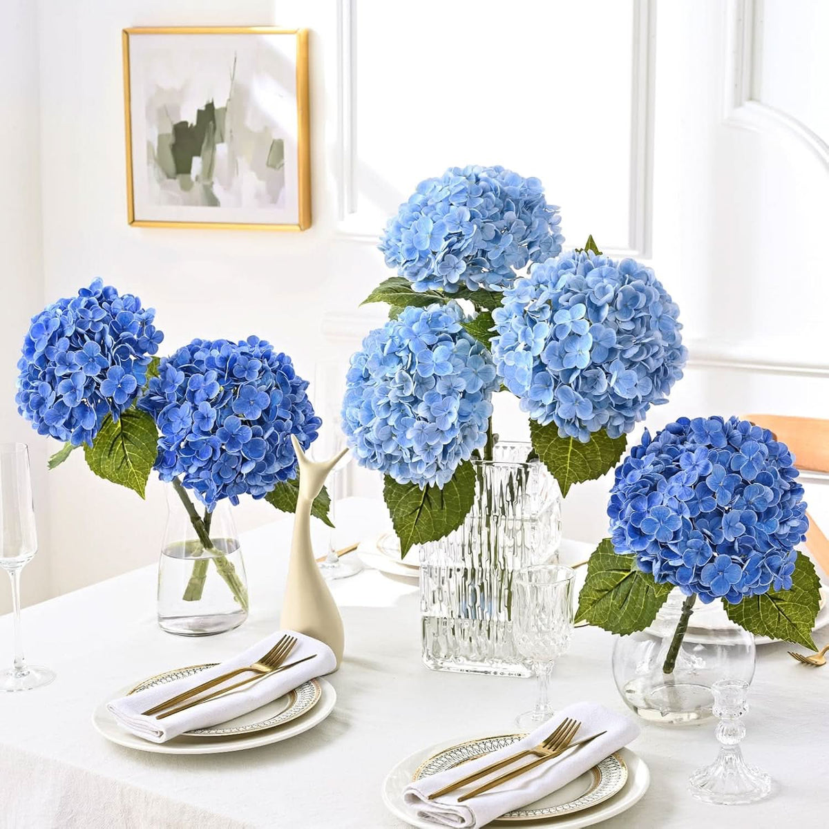 Midnight Blue Hydrangea 6 pcs 21"