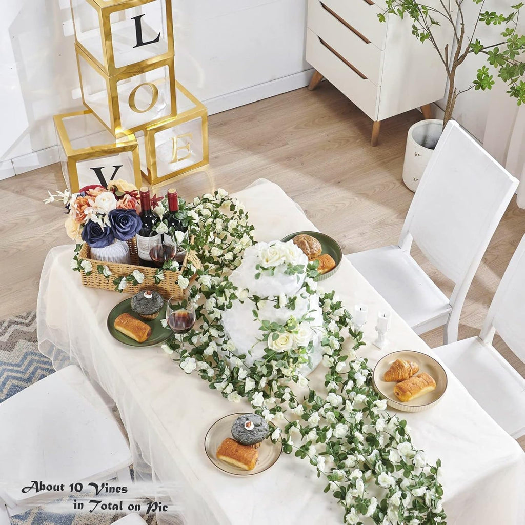 Ivory Garden 4-piece 26ft Rose Vine