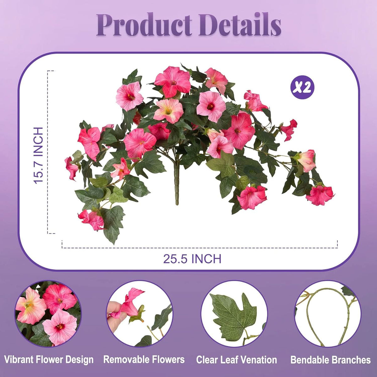 PINK Artificial Petunias