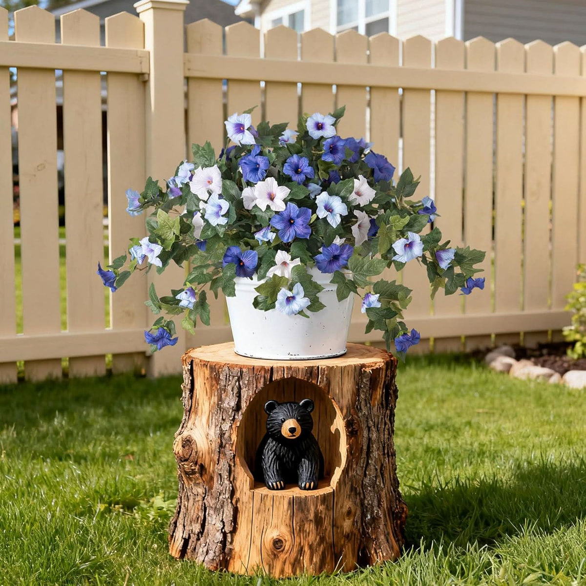 Blue White Artificial Petunias
