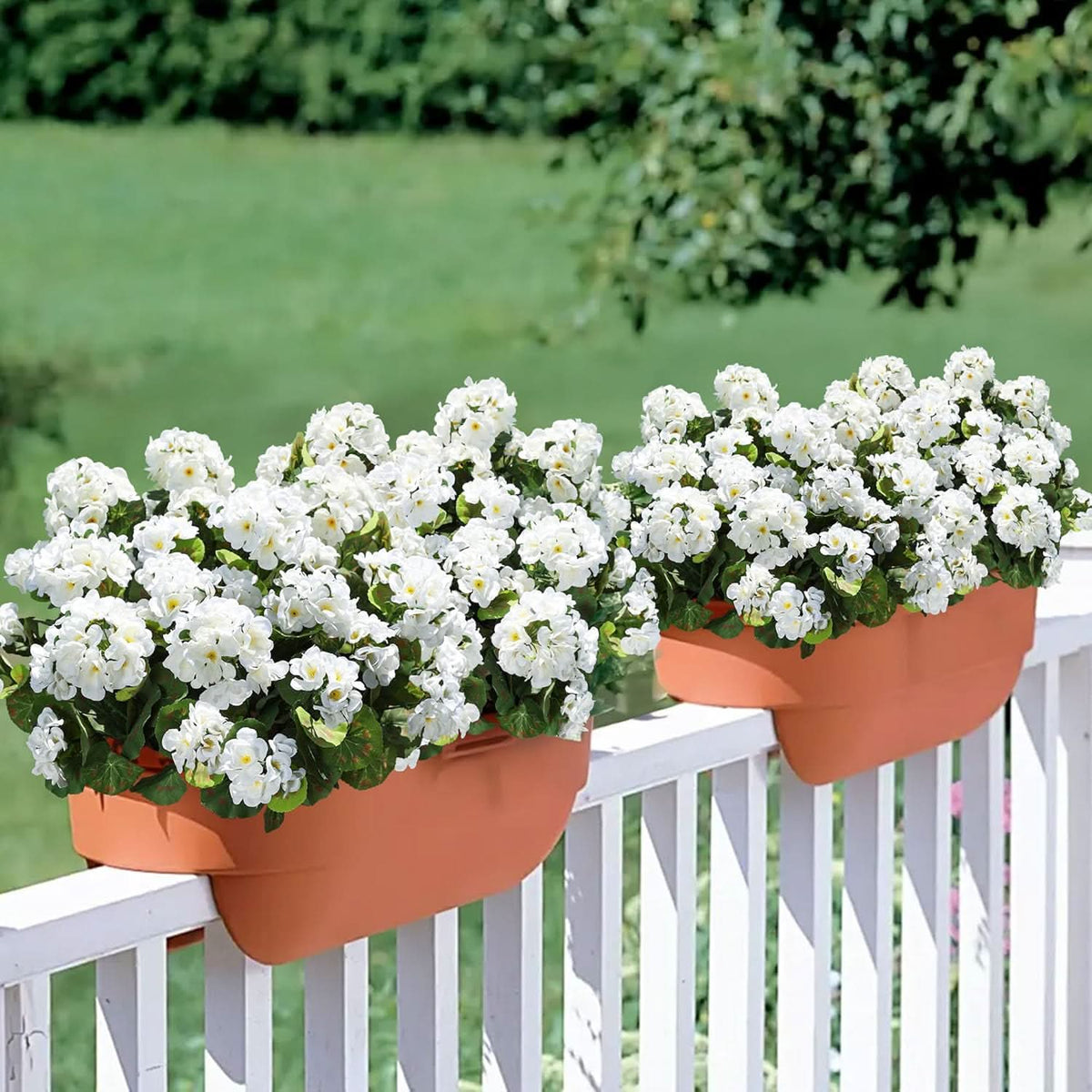 White Artificial Geraniums