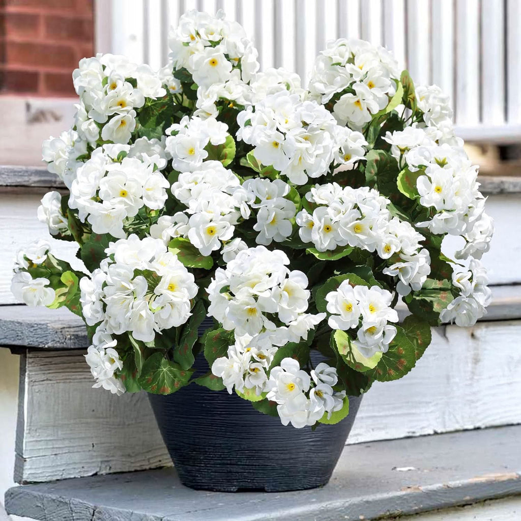 White Artificial Geraniums