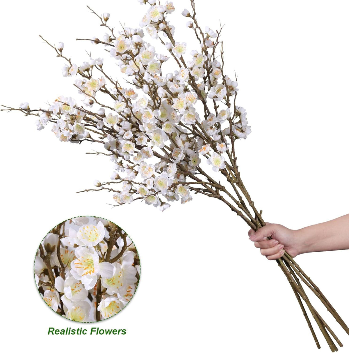 Snow Blossom Branch 6pcs 34.45"