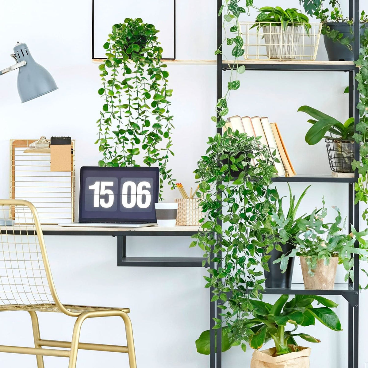 4 Faux Hanging Plants