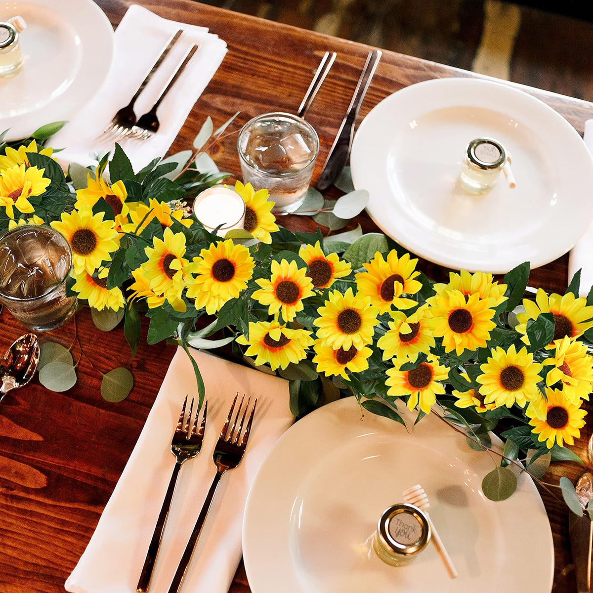 Golden Meadow  4-piece 26ft Sunflower Garland