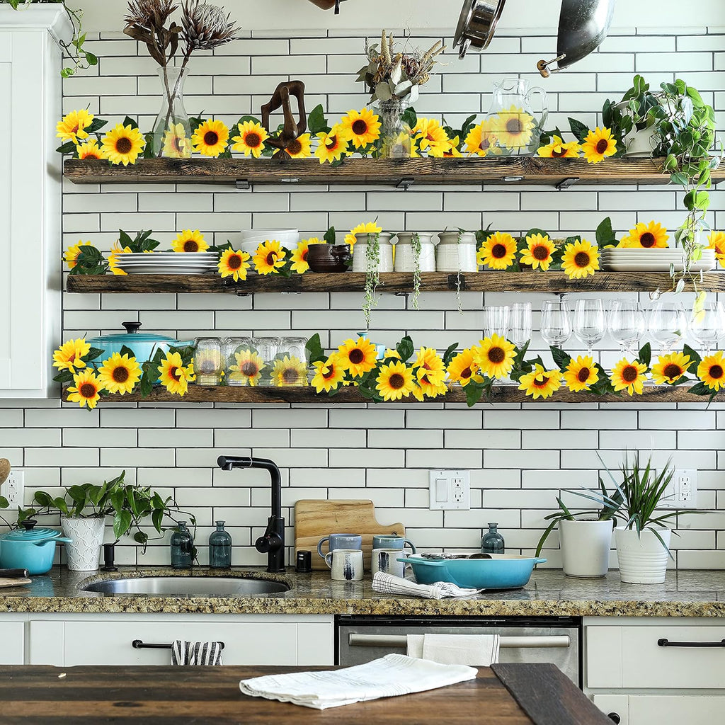 Golden Meadow  4-piece 26ft Sunflower Garland