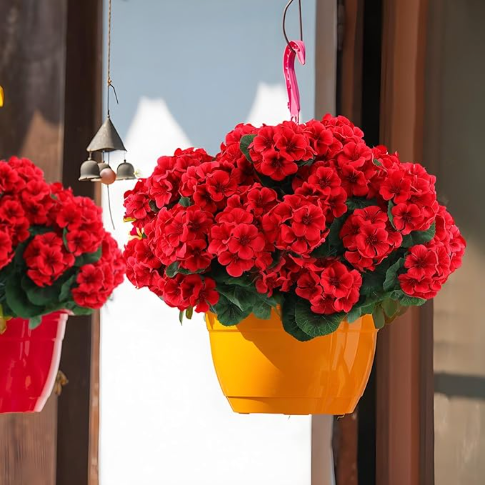 Red Artificial Geraniums