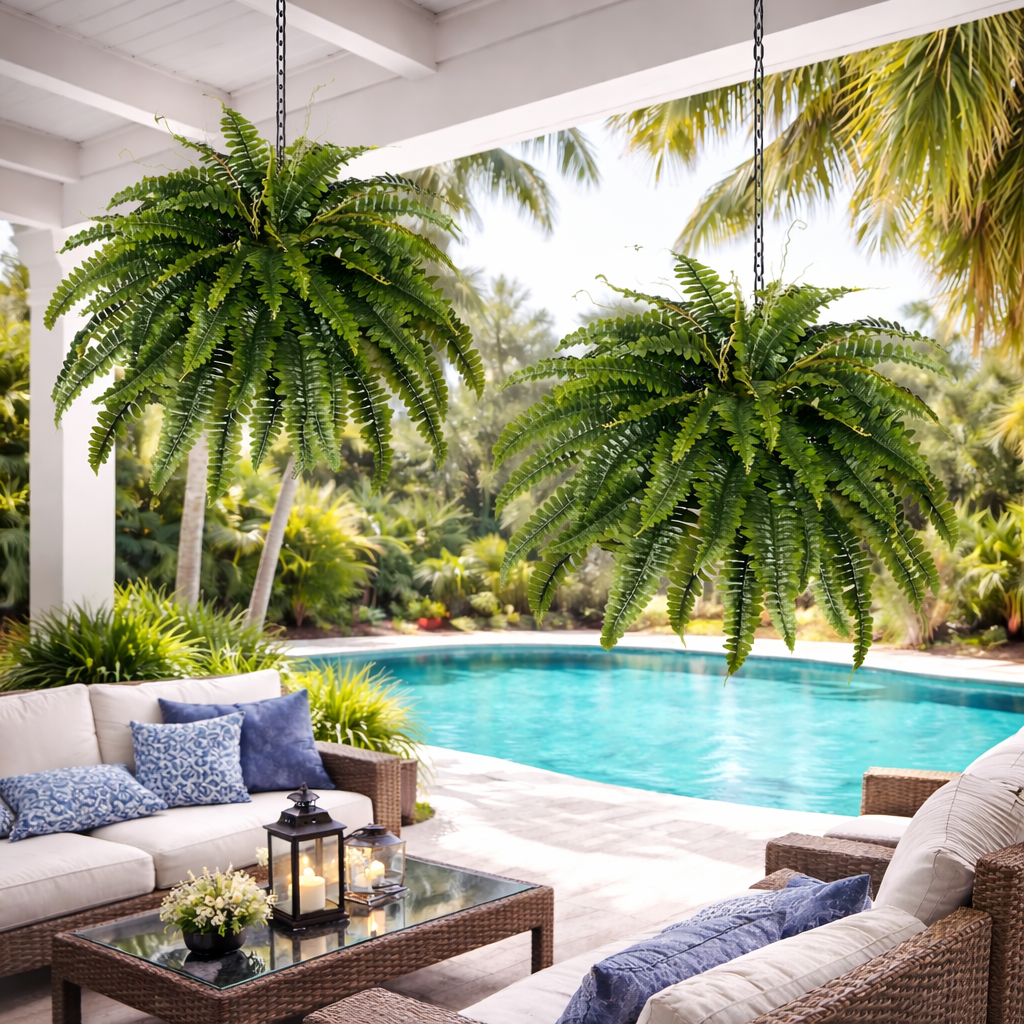 Boston Fern Faux Plant – 55 Branches Each