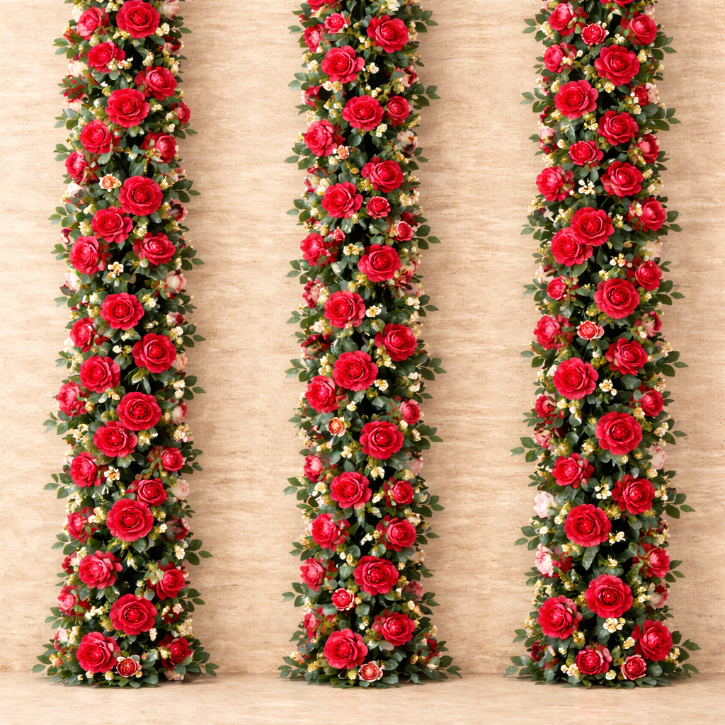 Ruby Meadow 4-piece 26ft Rose Vine