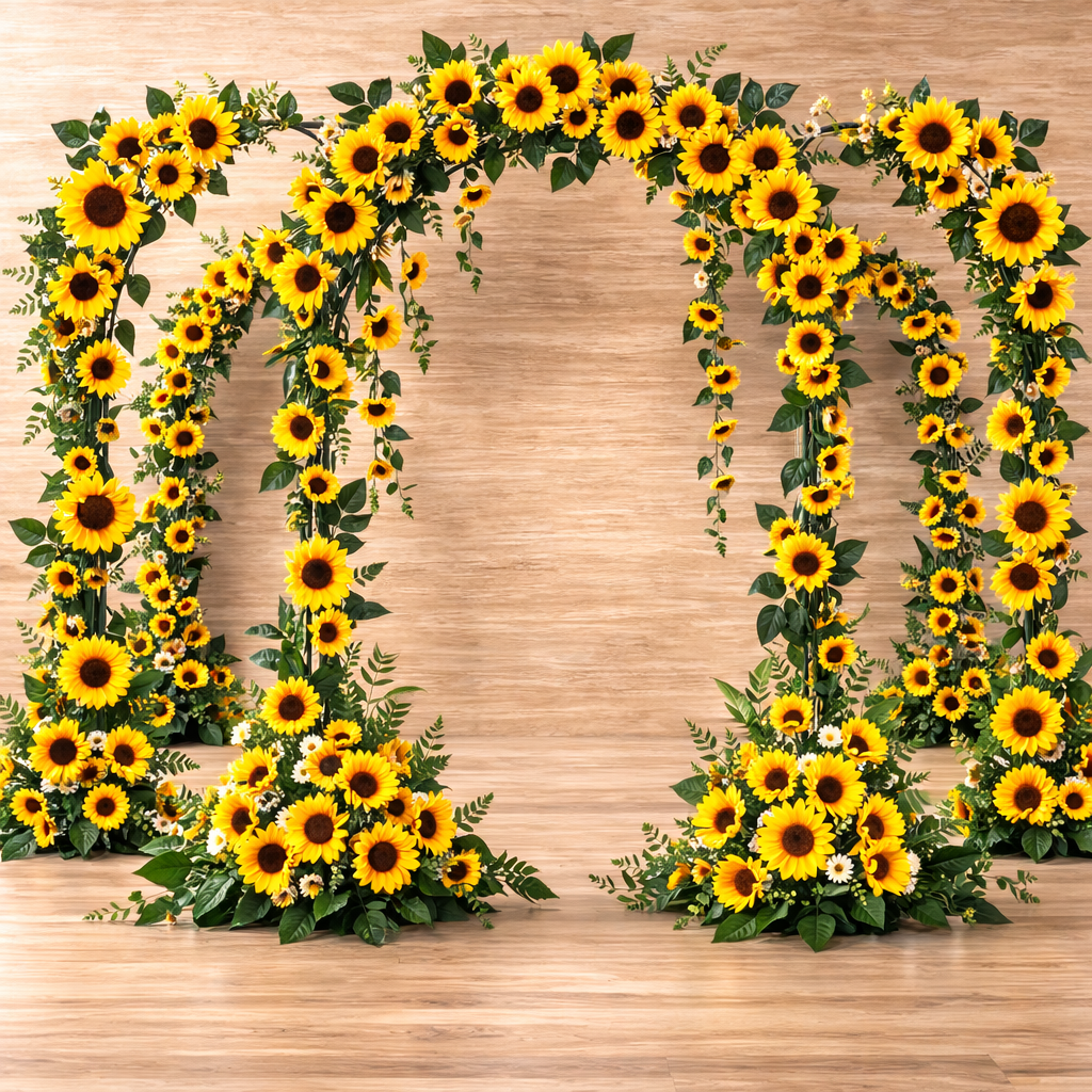 Golden Meadow  4-piece 26ft Sunflower Garland