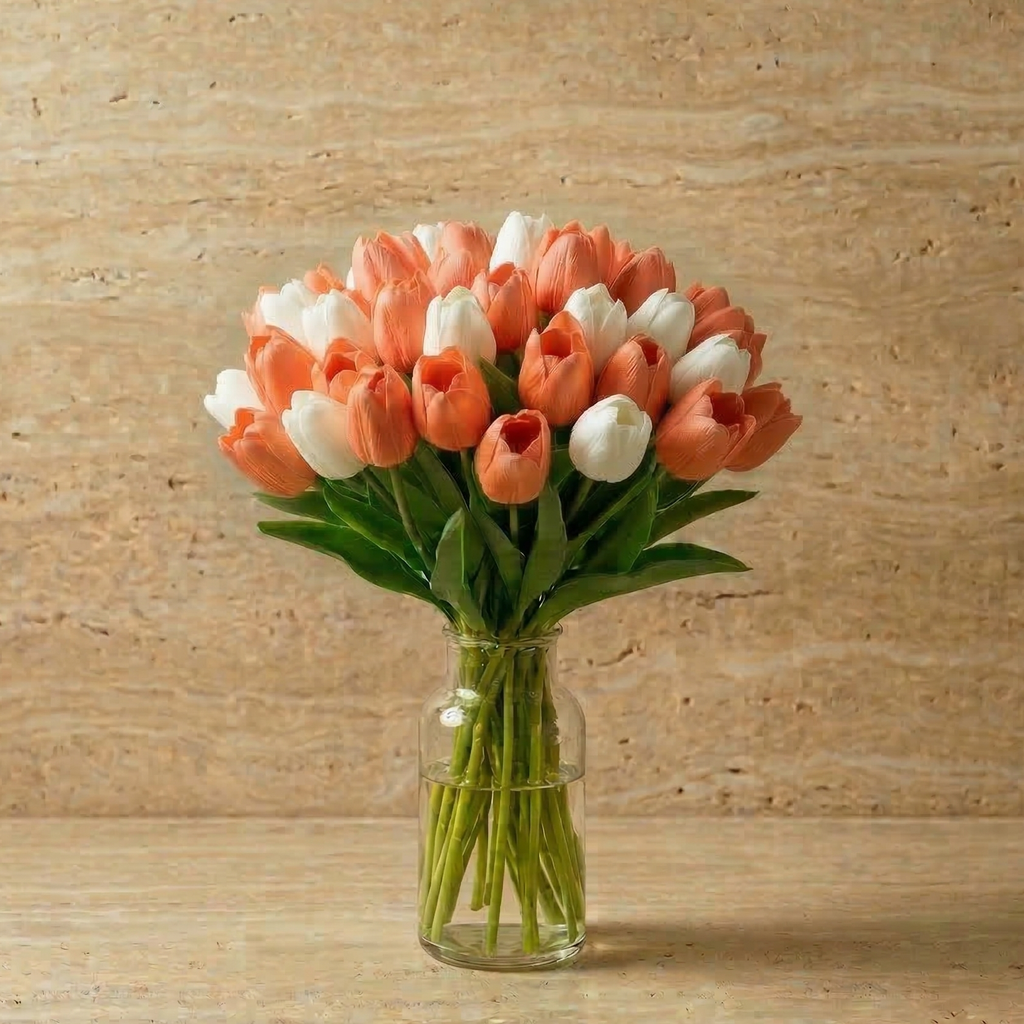 Ivory Garden Tulip 14"