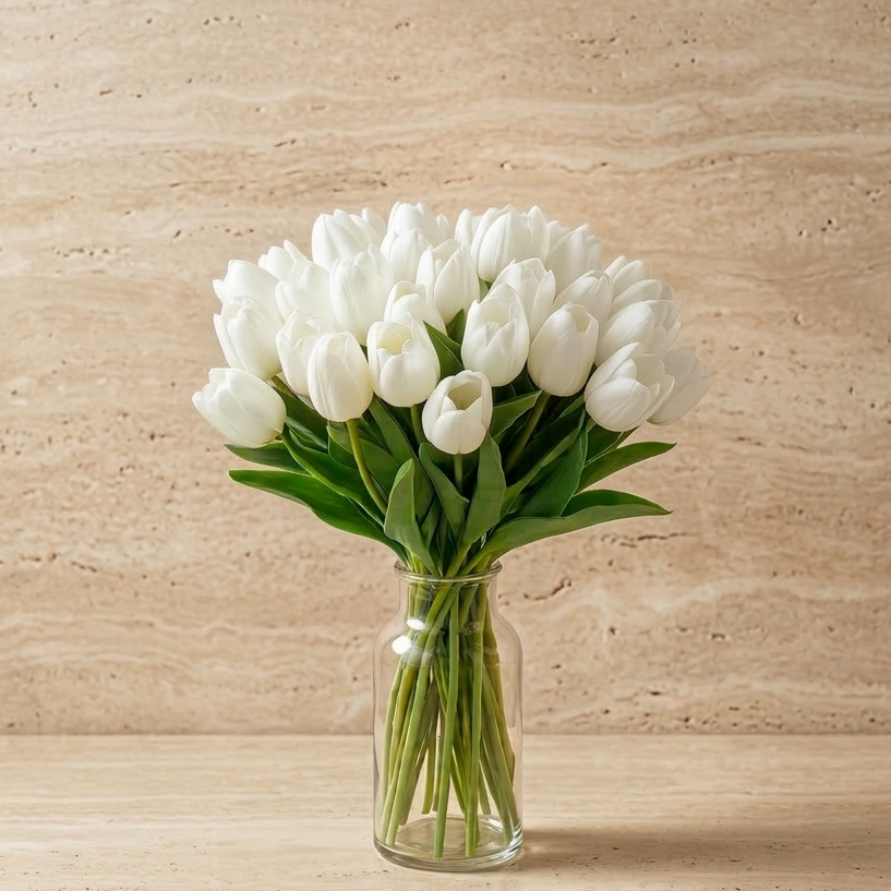 Ivory Garden Tulip 14"