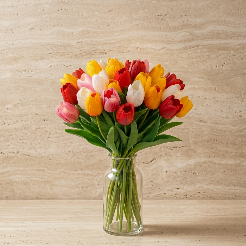 Ivory Garden Tulip 14"